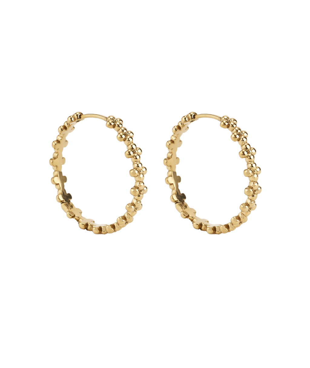 Flower Hoop Earrings