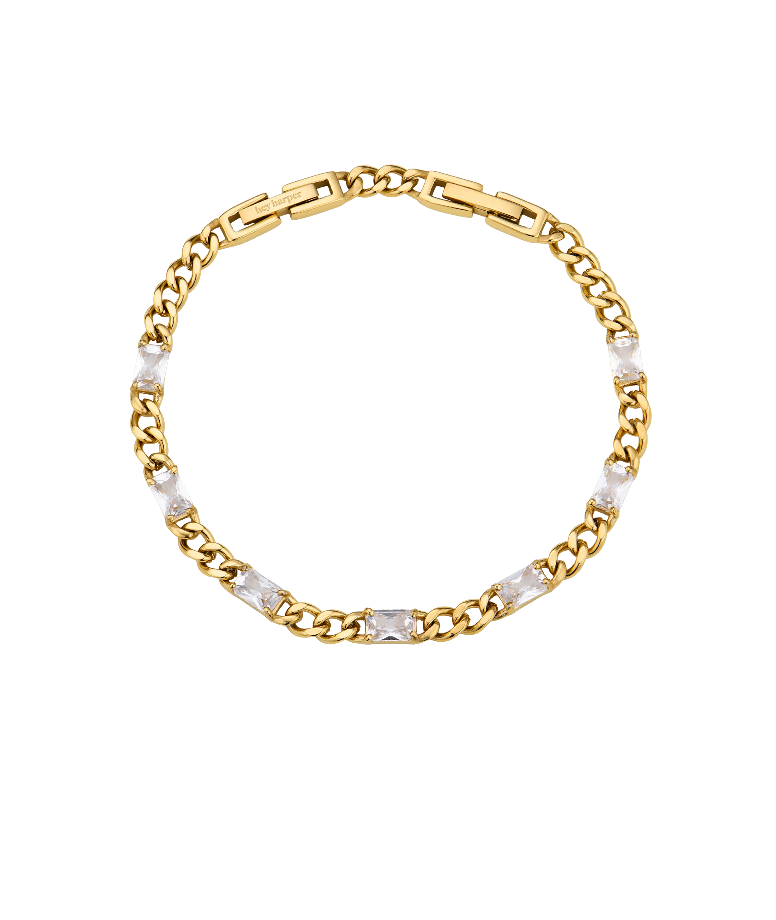 Allegra Clear & Gold Bracelet