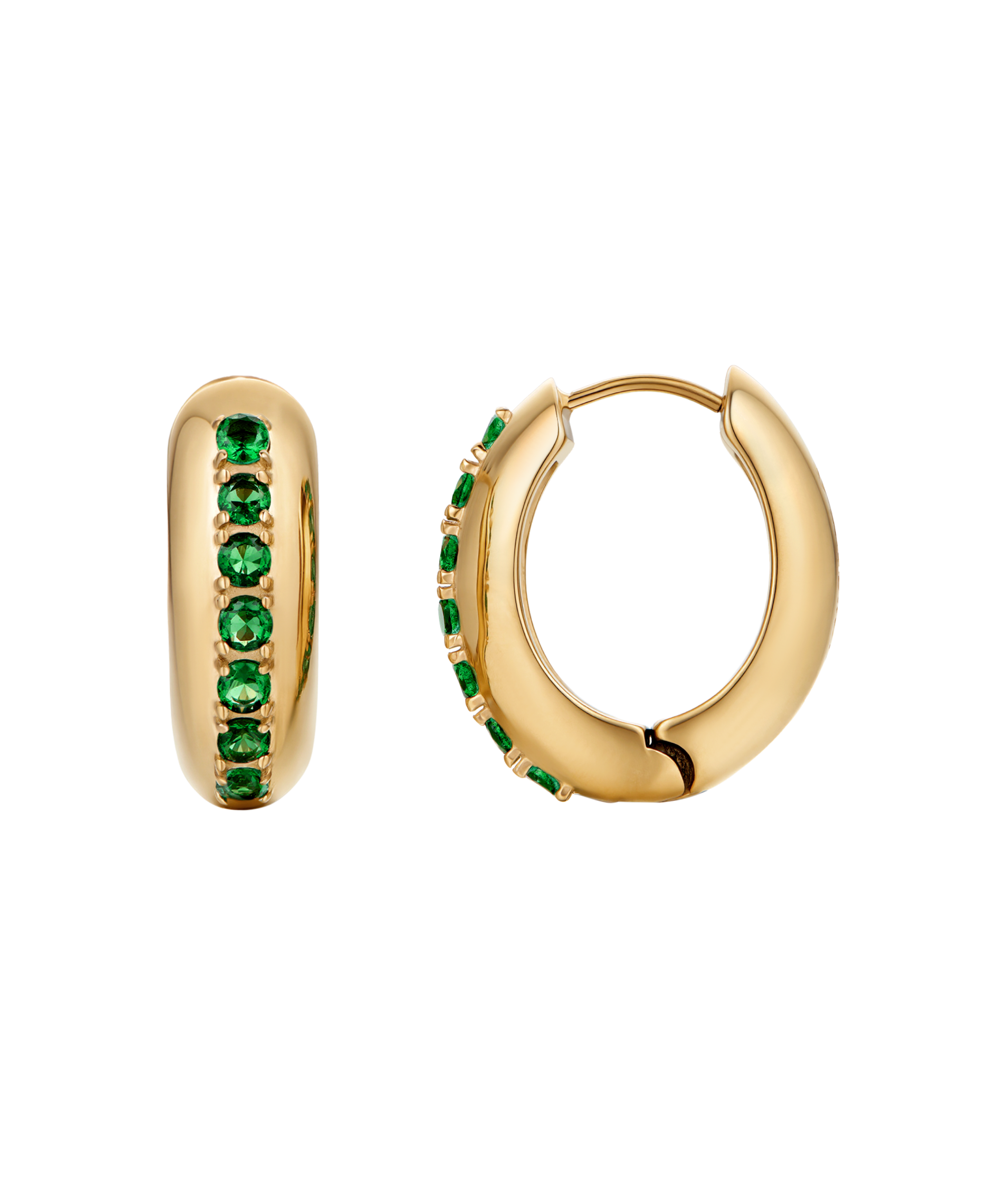 Green Crystal Earrings