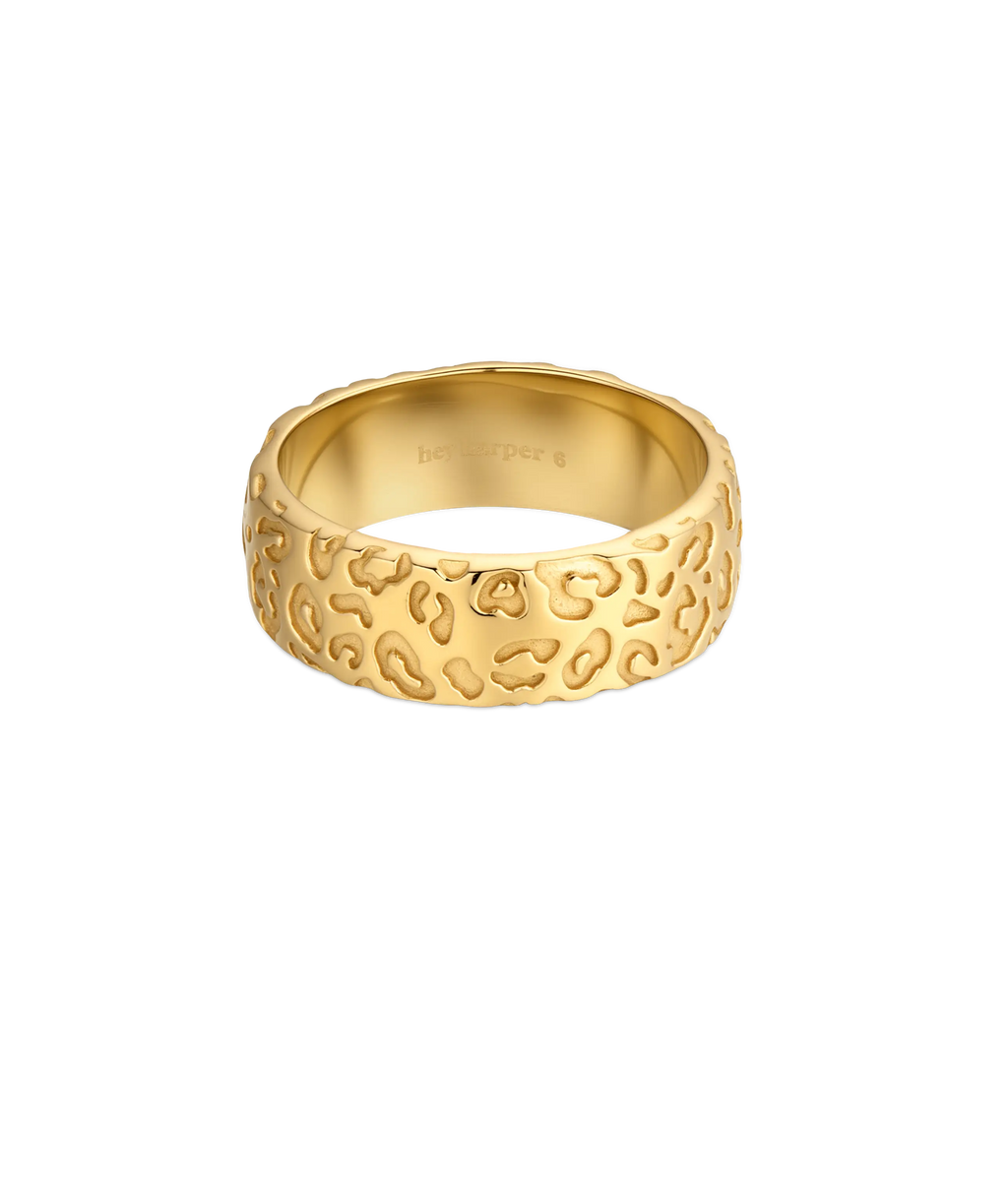 Leopard Print Band Ring
