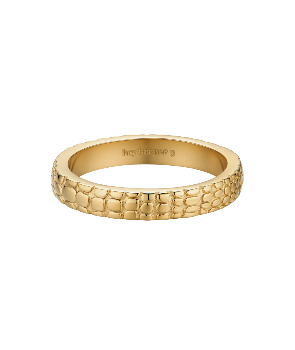 Crocodile Print Essential Ring