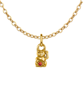 Lucky Cat Fortune Pendant Necklace