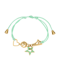 Mint & Gold Basketball Bracelet