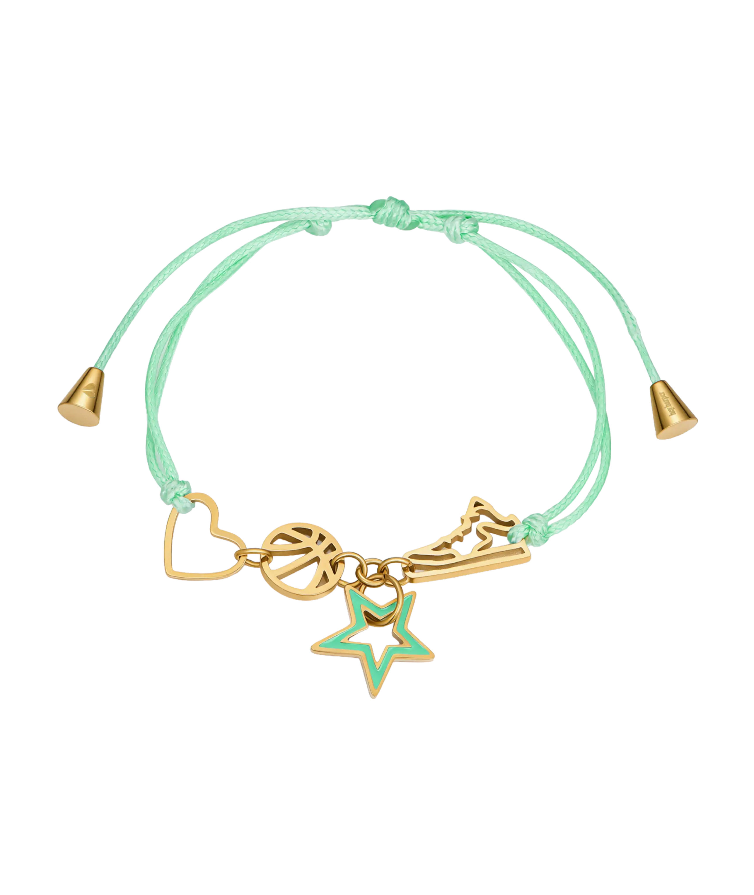Mint & Gold Basketball Bracelet
