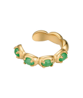 Green Crystal Ear Cuff