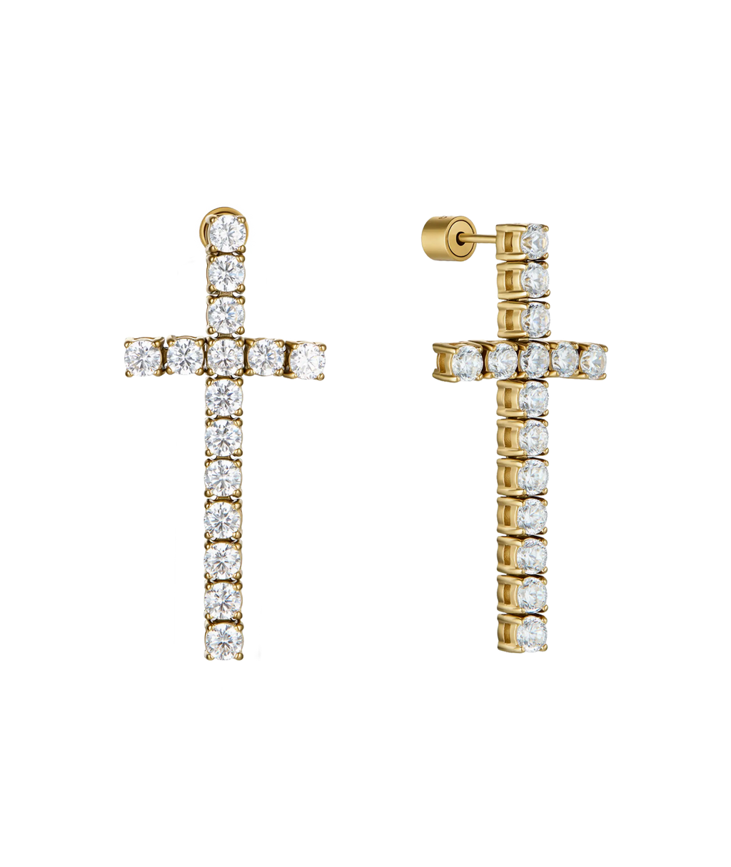 Crystal Faith Stud Earrings