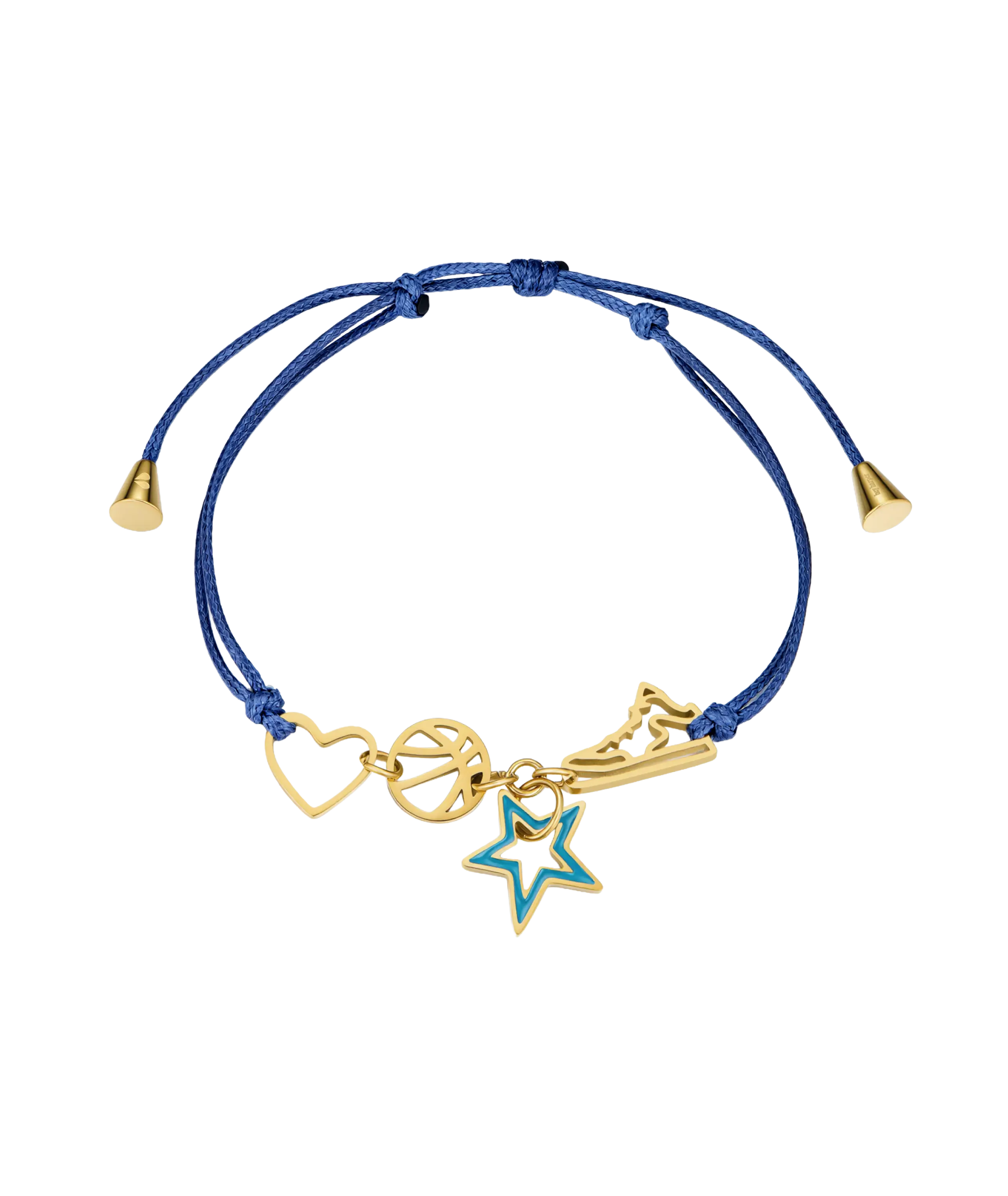 Blue & Gold Basketball Bracelet