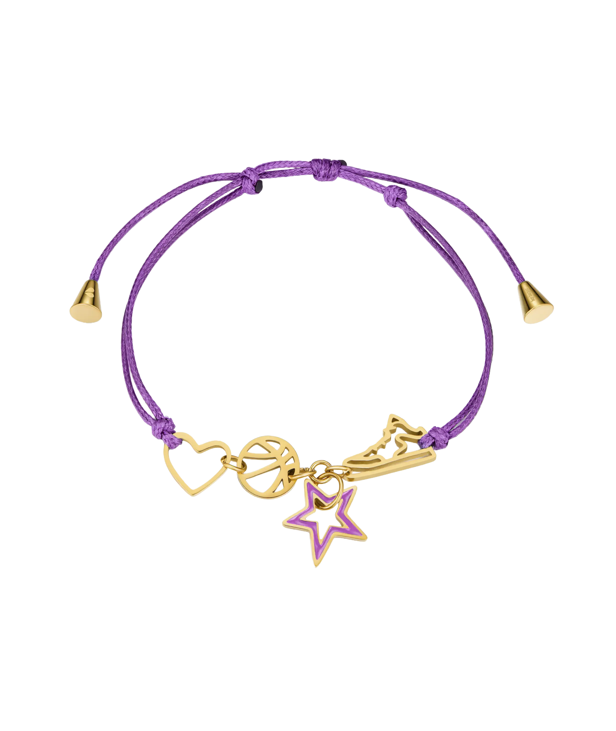 Purple & Gold Basketball Bracelet