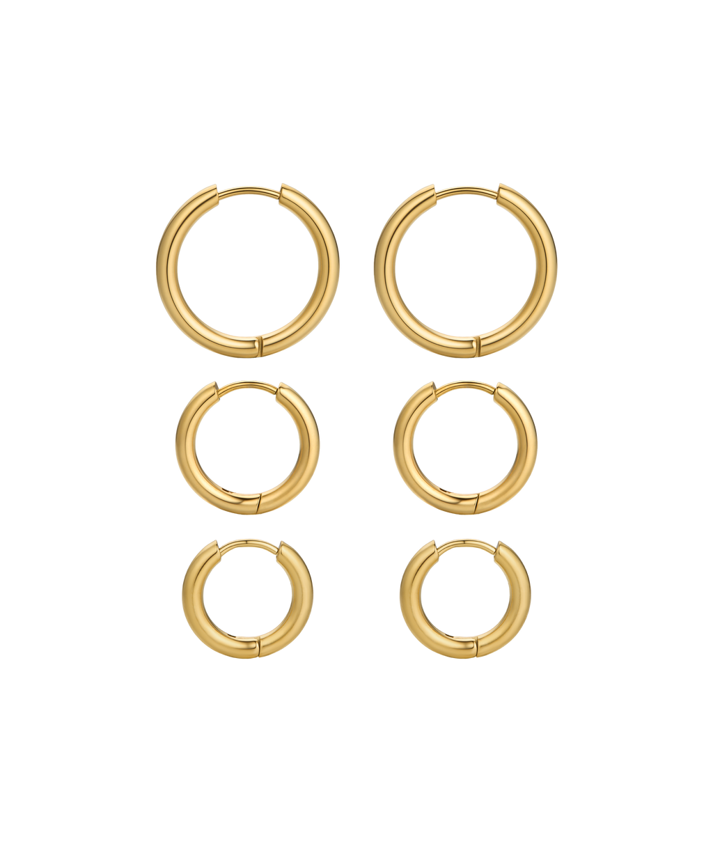 Triple Hoops Set