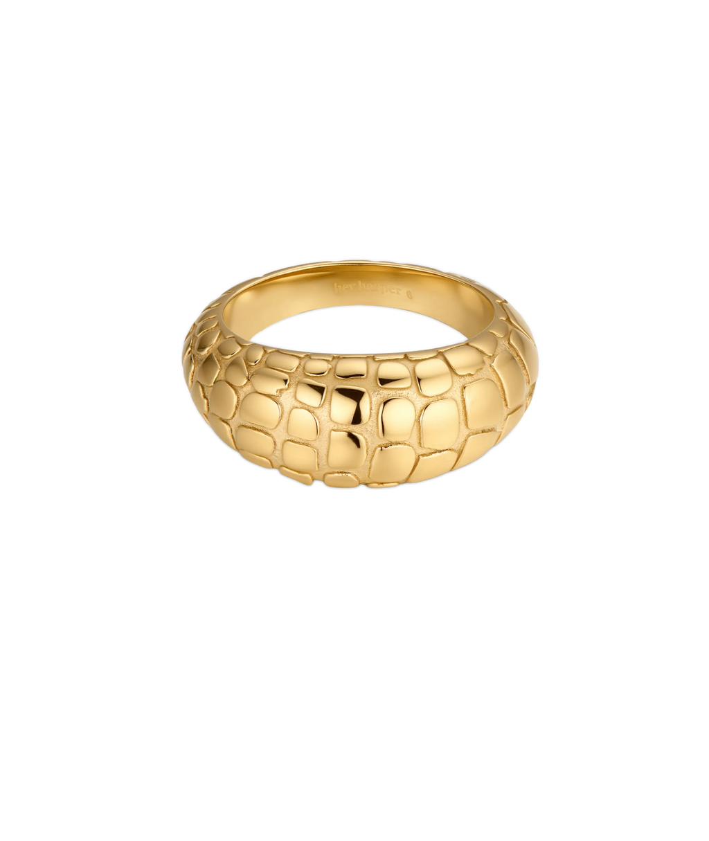 Crocodile Print Rebecca Ring