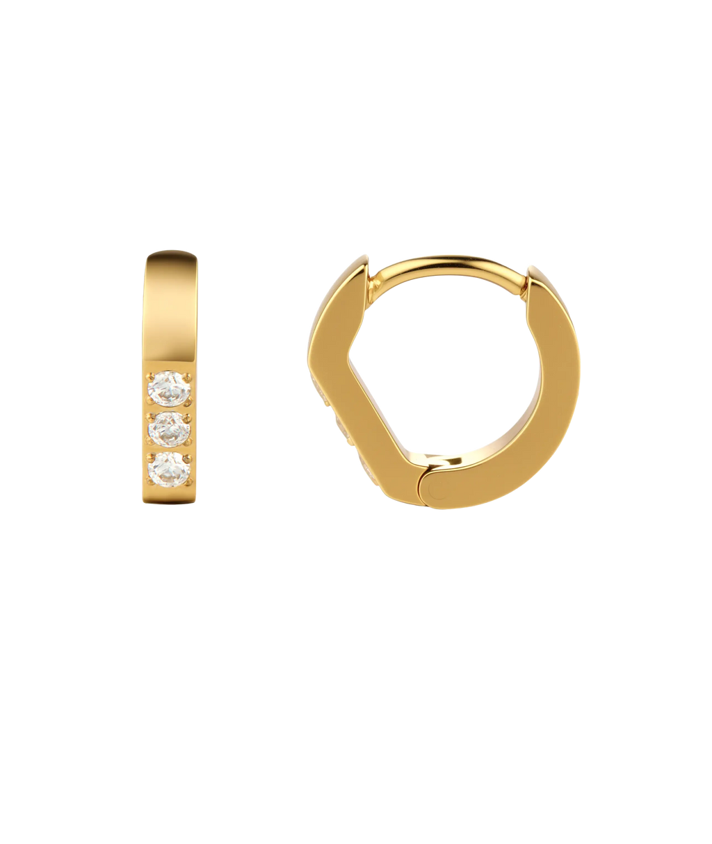 Crystal Semicircle Mini  Huggies
