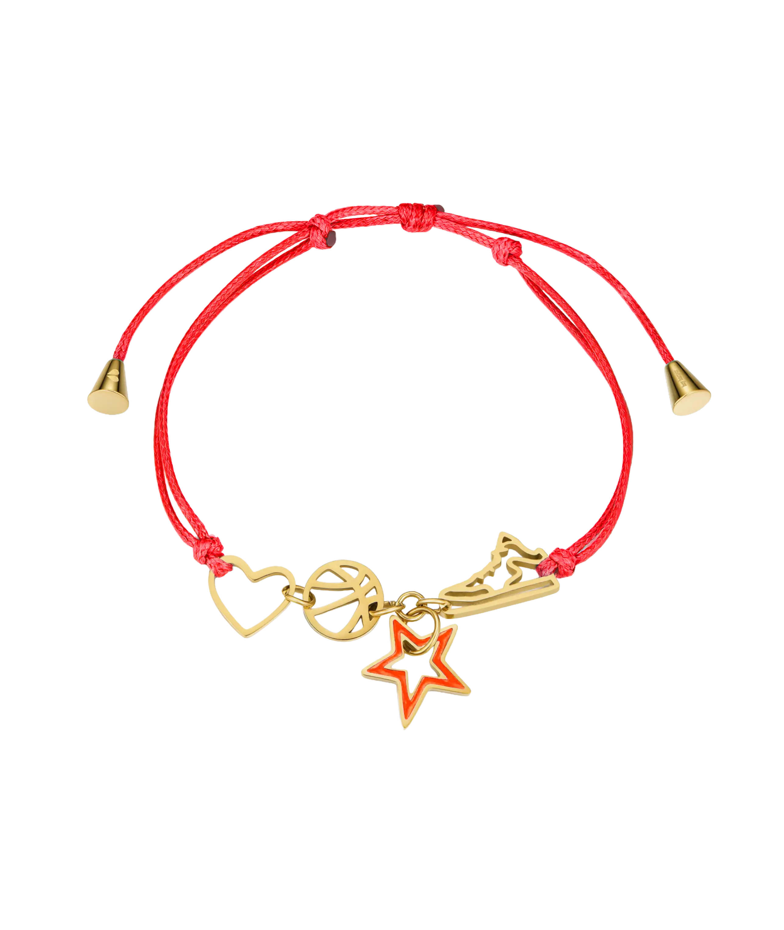 Red & Gold Basketball Bracelet
