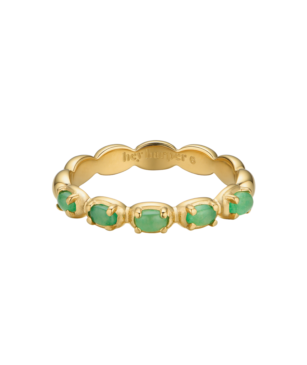 Green Crystal Ring