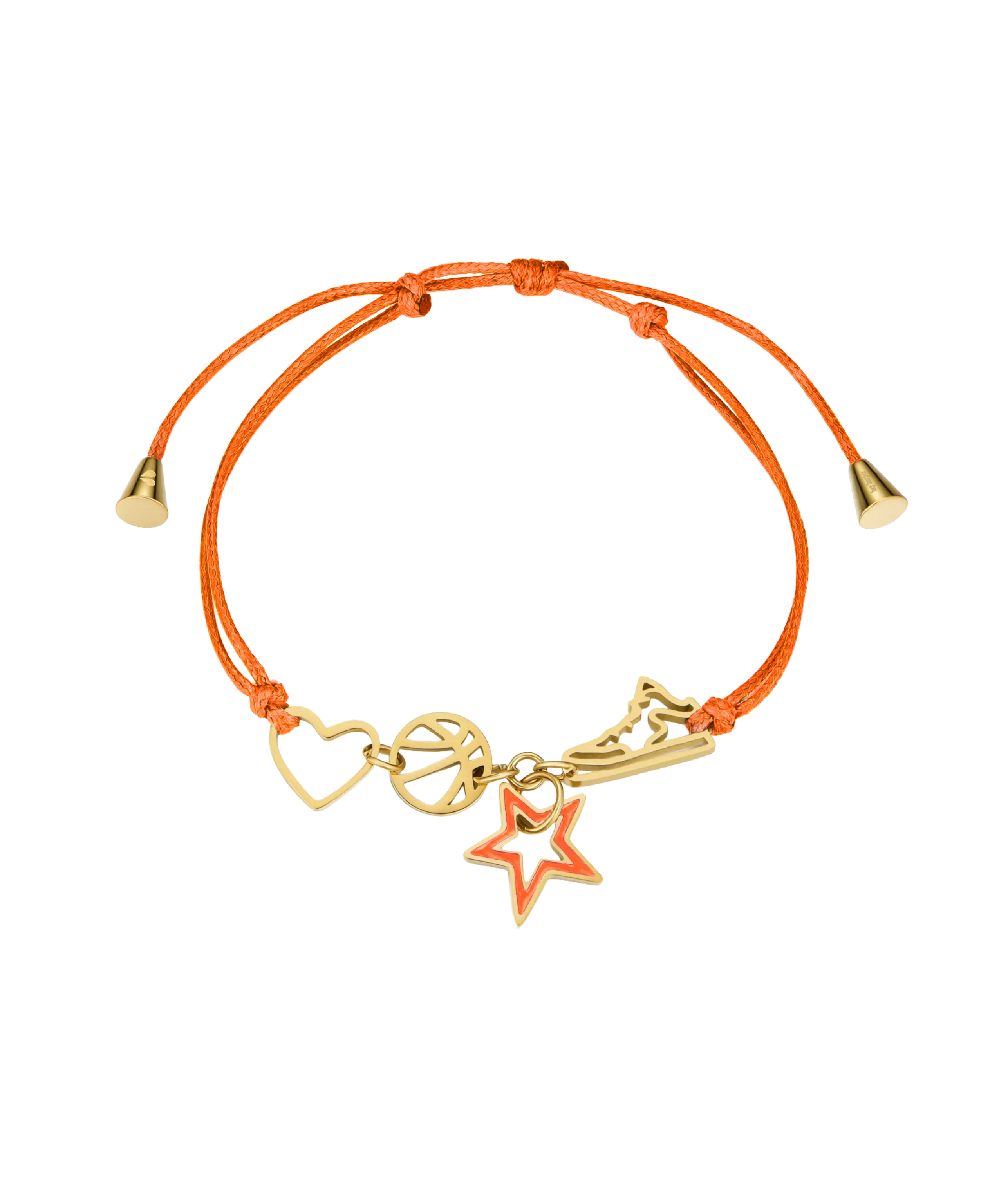 Orange & Gold Basketball Bracelet