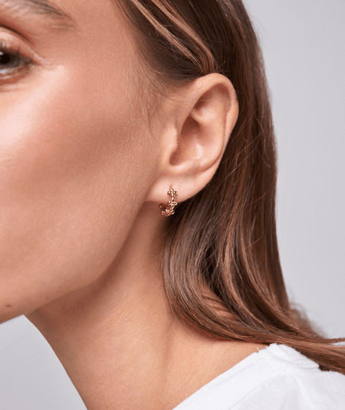 Flower Bloom Huggies Earrings