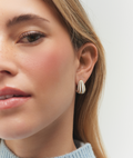 White & Gold Earrings