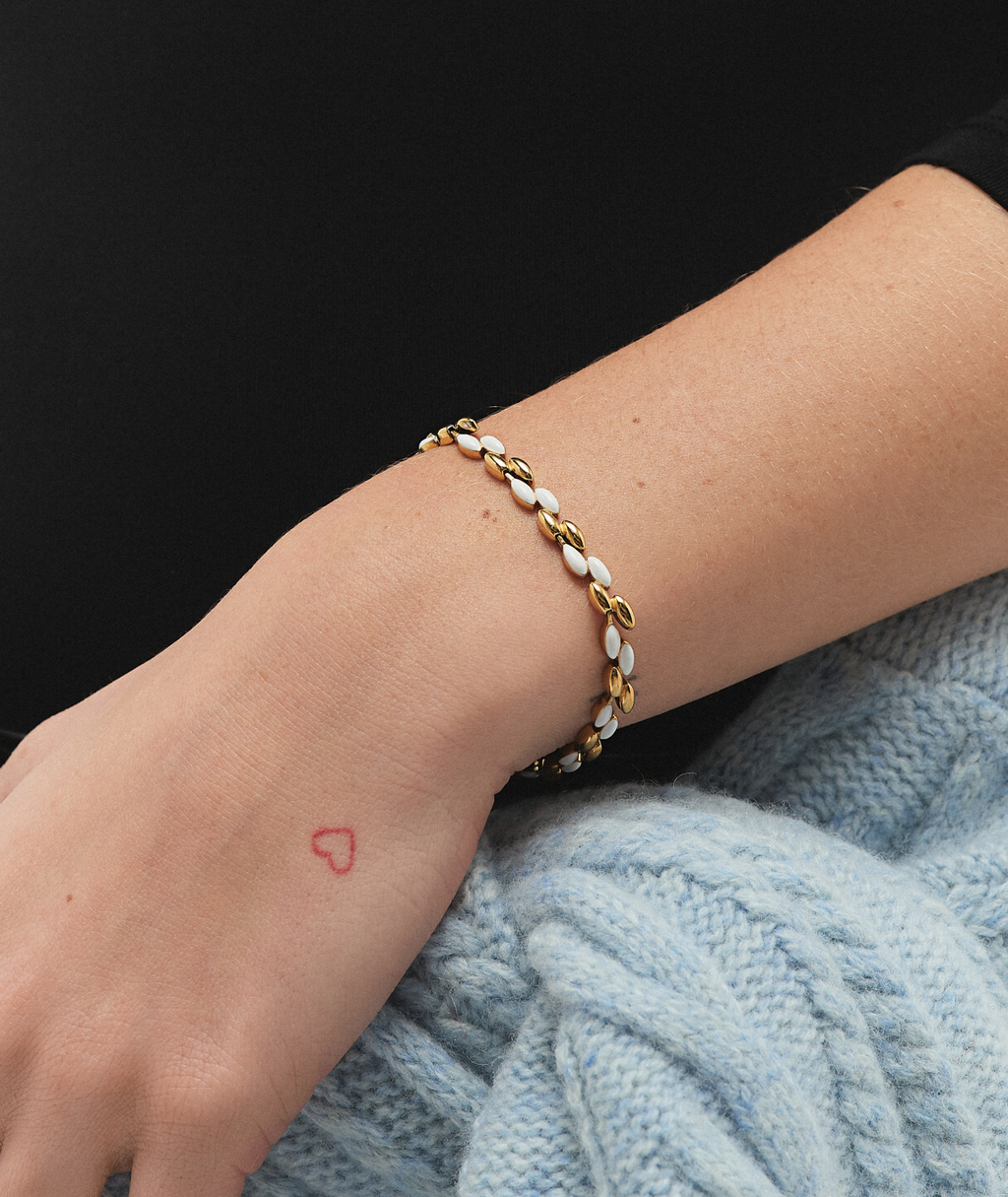 White & Gold Bracelet