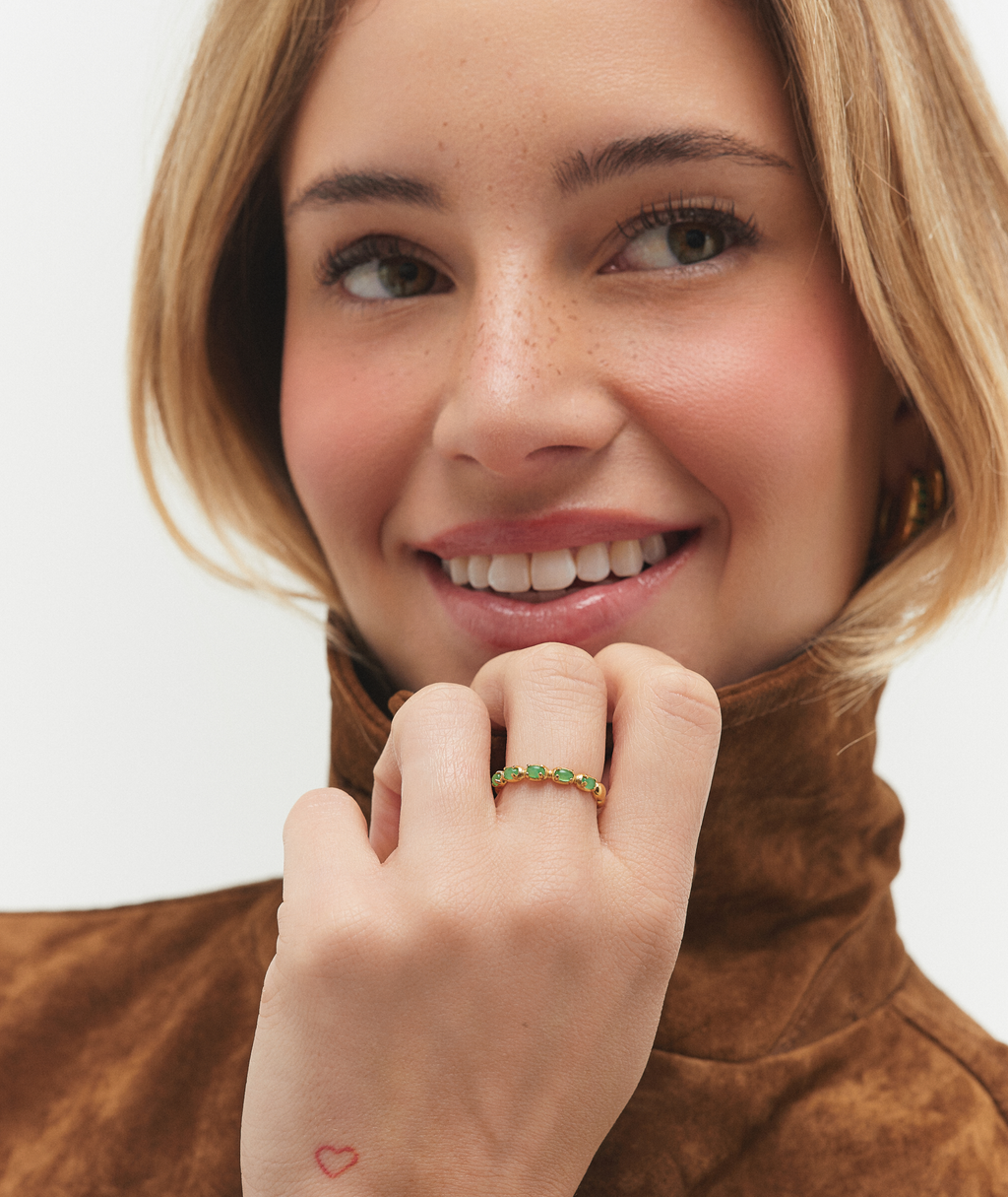 Green Crystal Ring