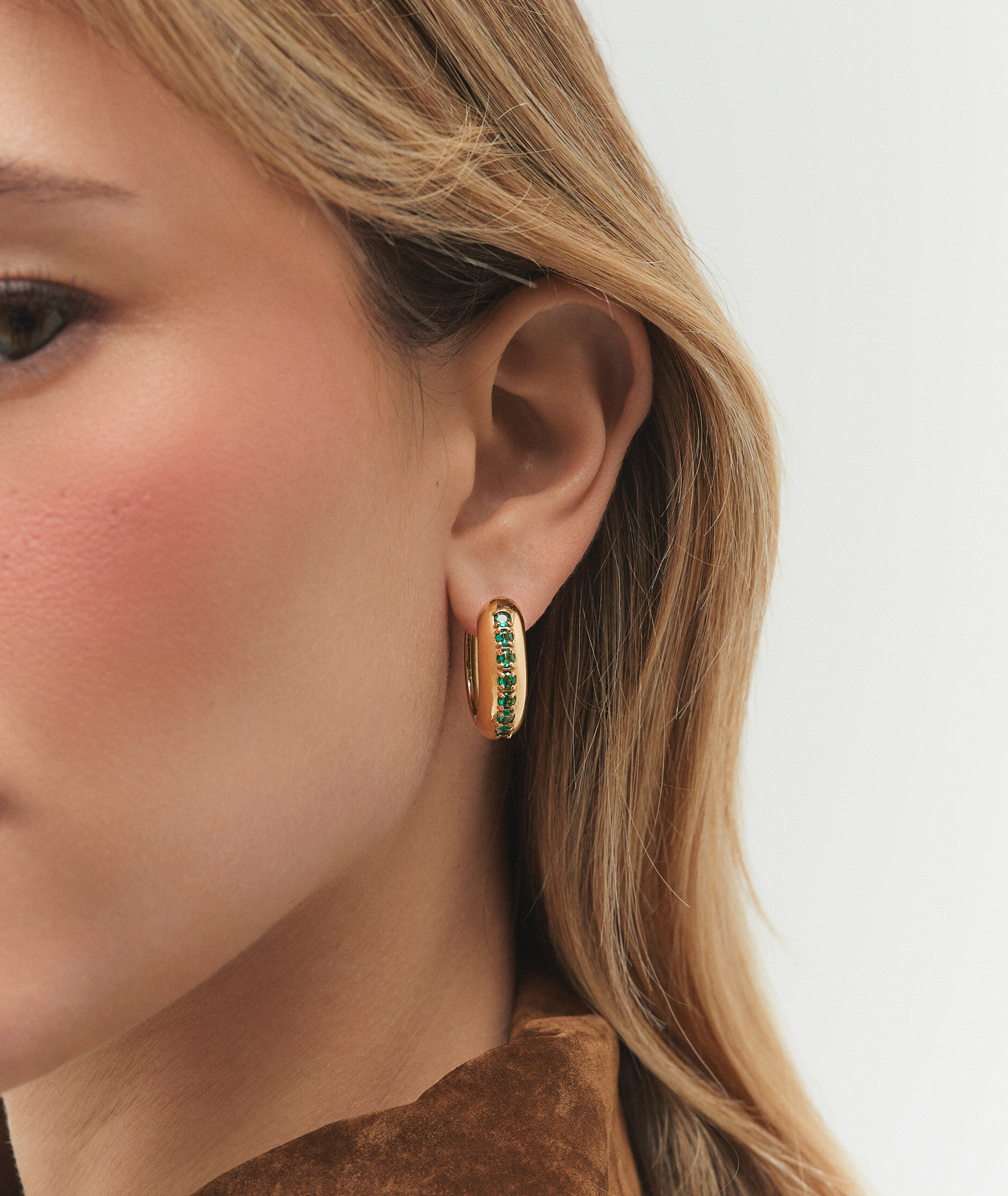 Green Crystal Earrings