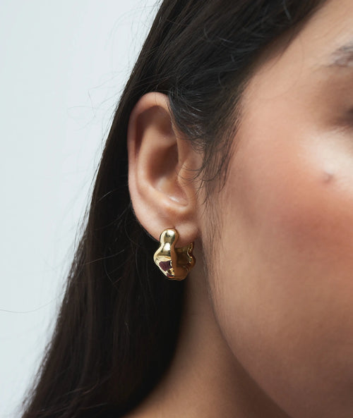 Dazzling Bold Huggies Earrings