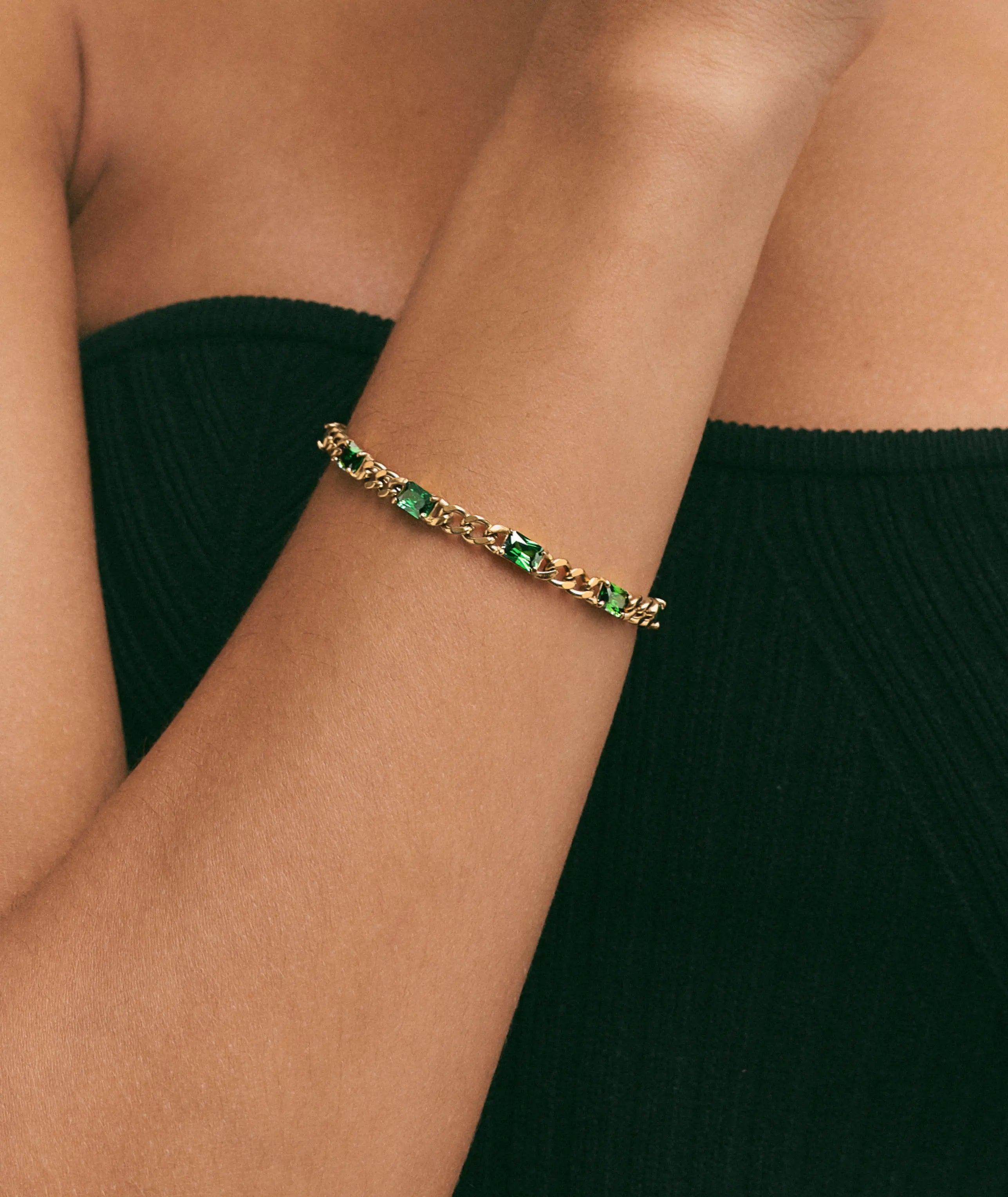 Allegra Green & Gold Bracelet