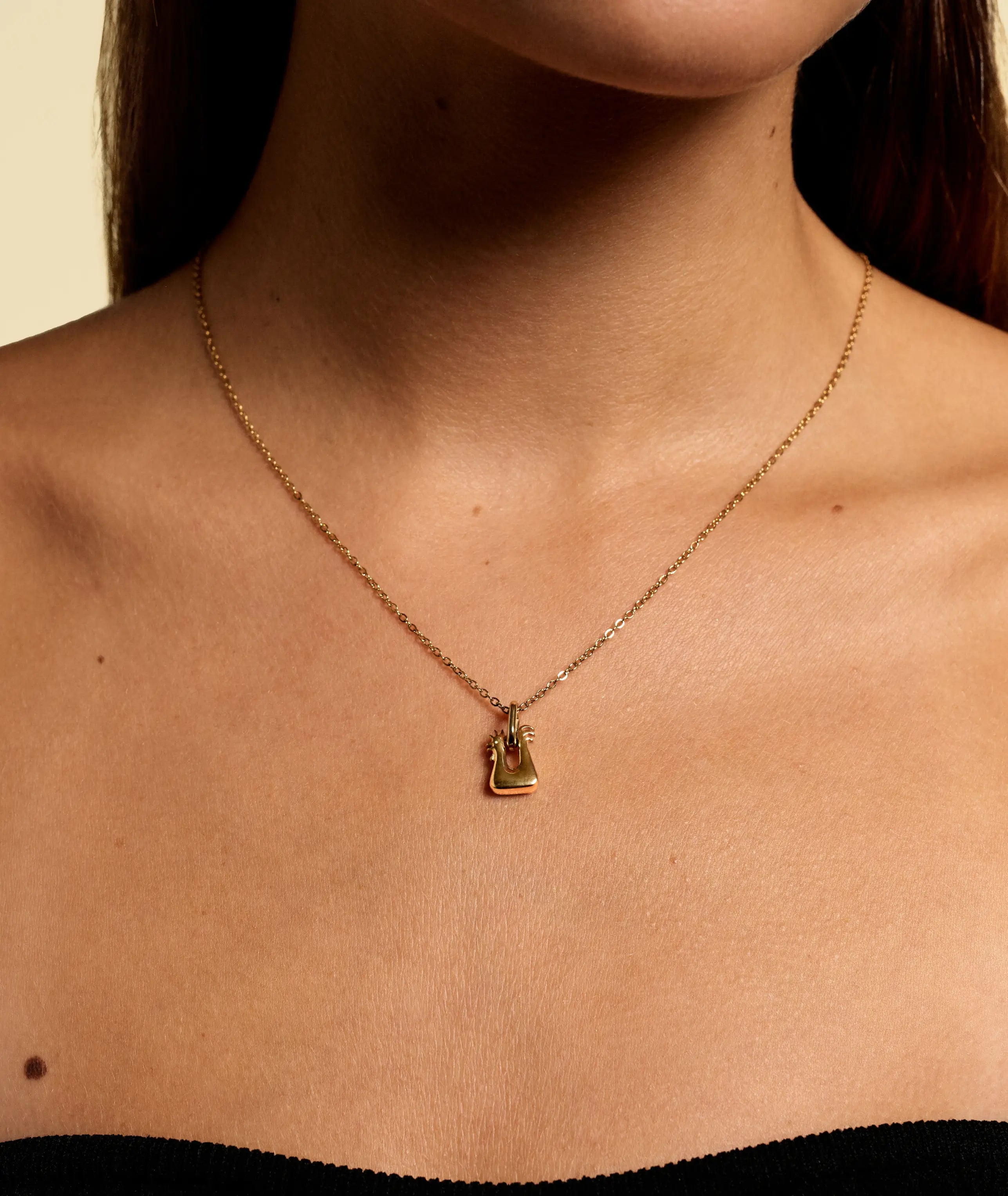 Galo Chicken Charm + Miss Long Necklace