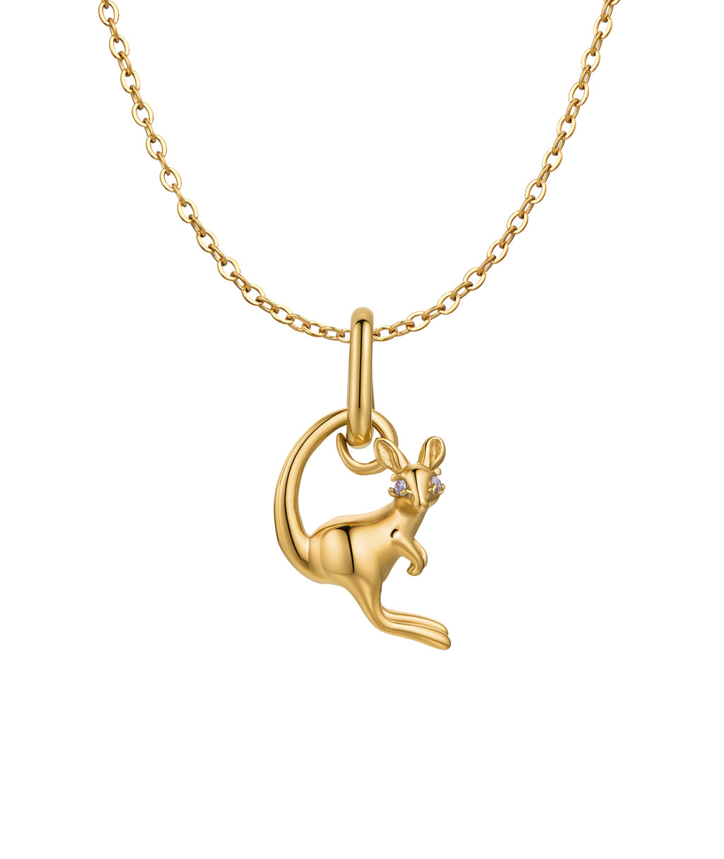 Kangaroo Charm + Miss Long Necklace