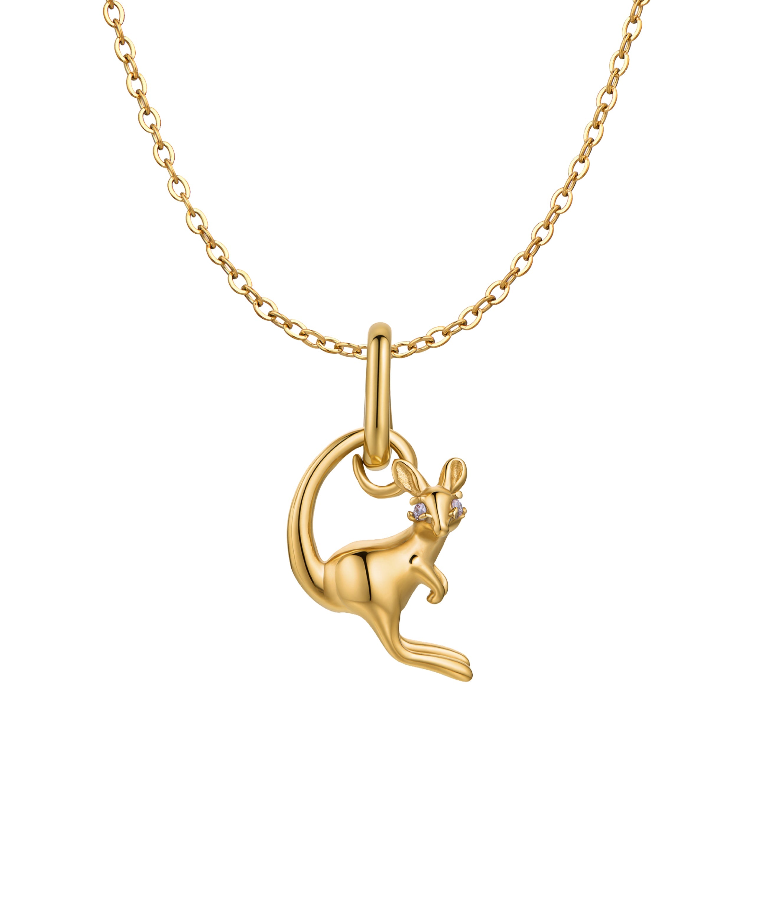 Kangaroo Charm + Miss Long Necklace