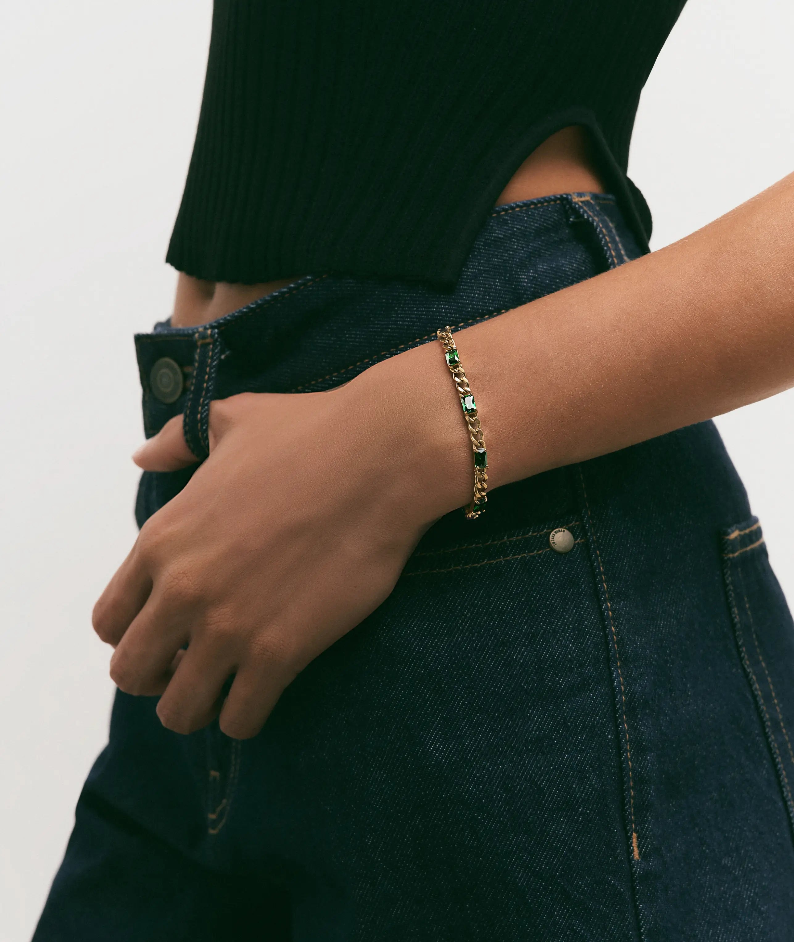 Allegra Green & Gold Bracelet