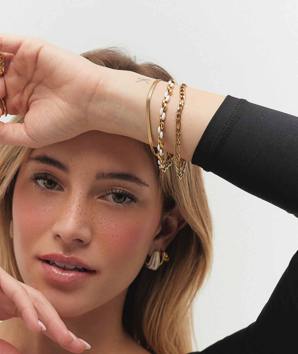 White & Gold Bracelet