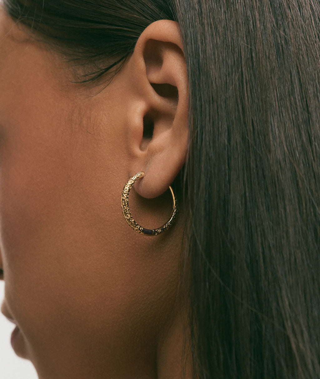 Leopard Print Large Hoop Earrings