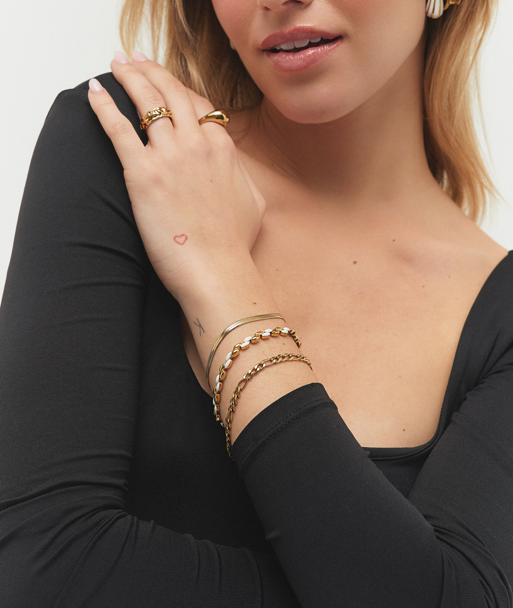 White & Gold Bracelet