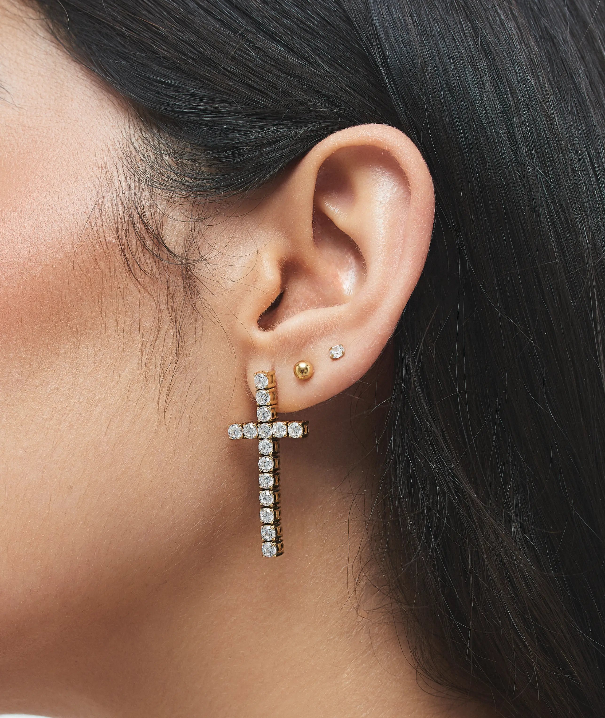 Crystal Faith Stud Earrings