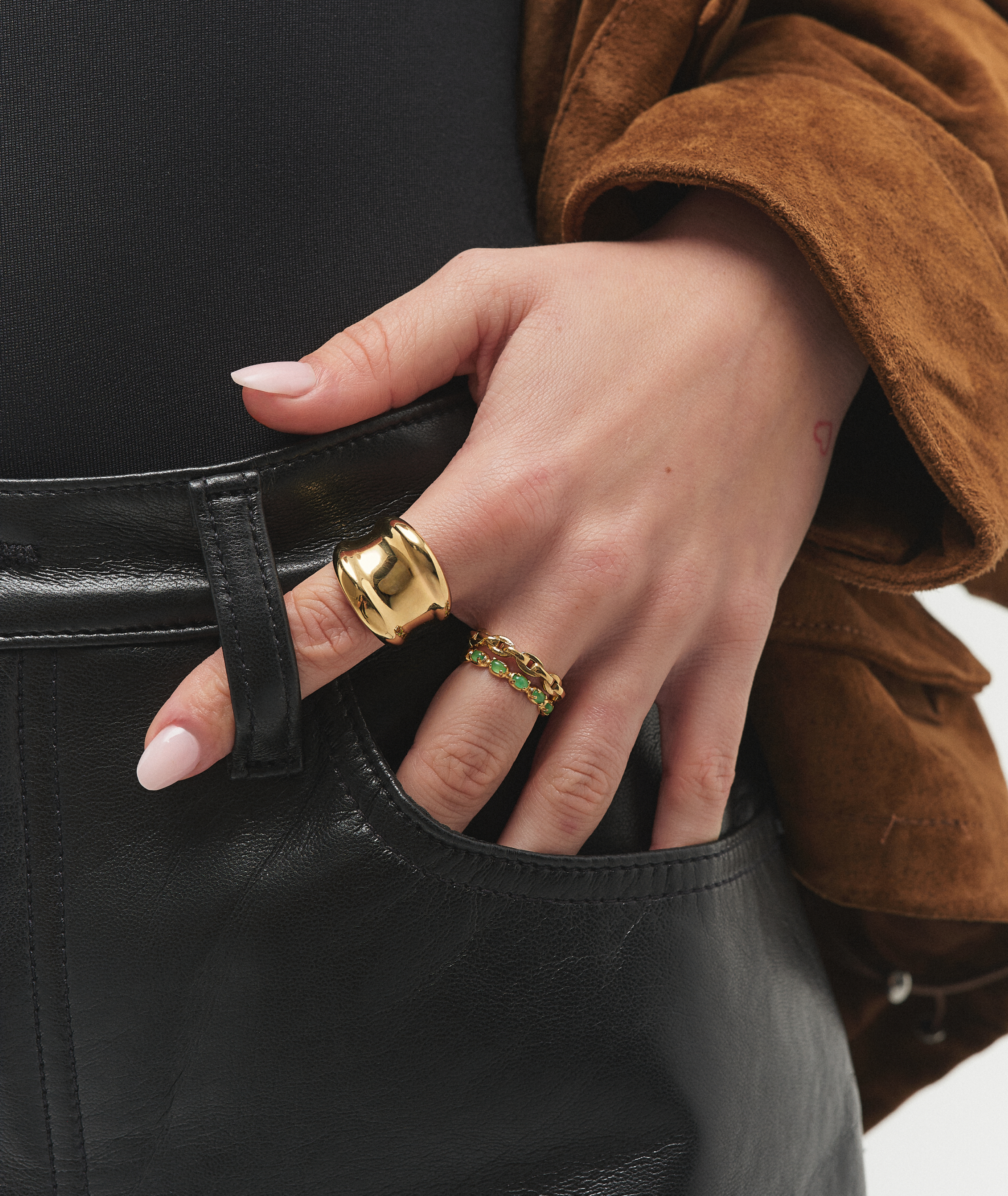 Green Crystal Ring