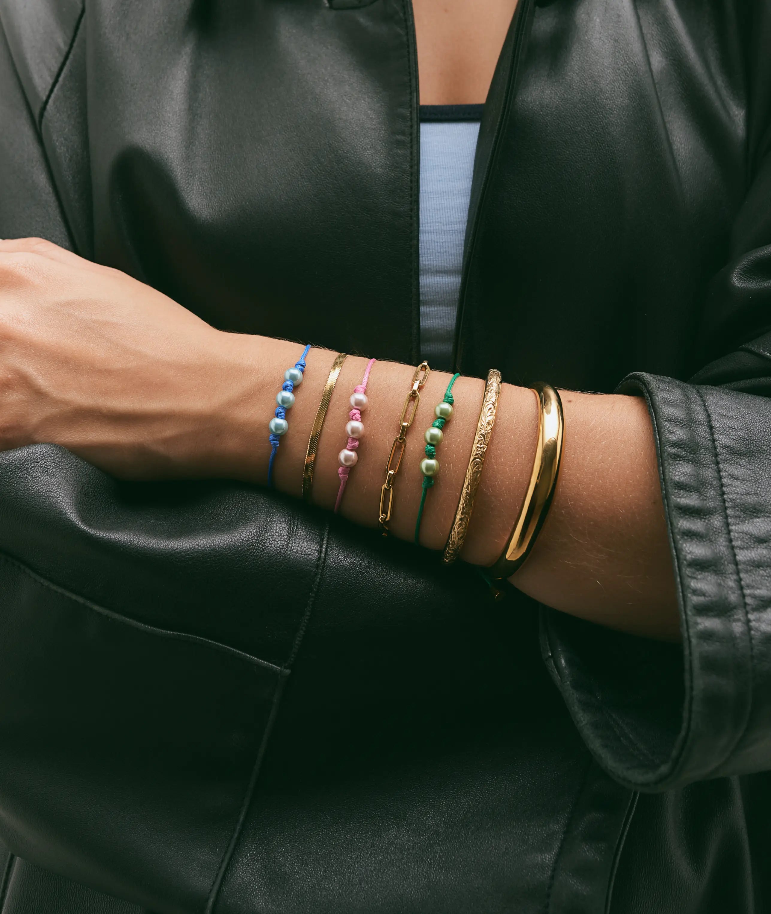 Blue Pearl Bracelet