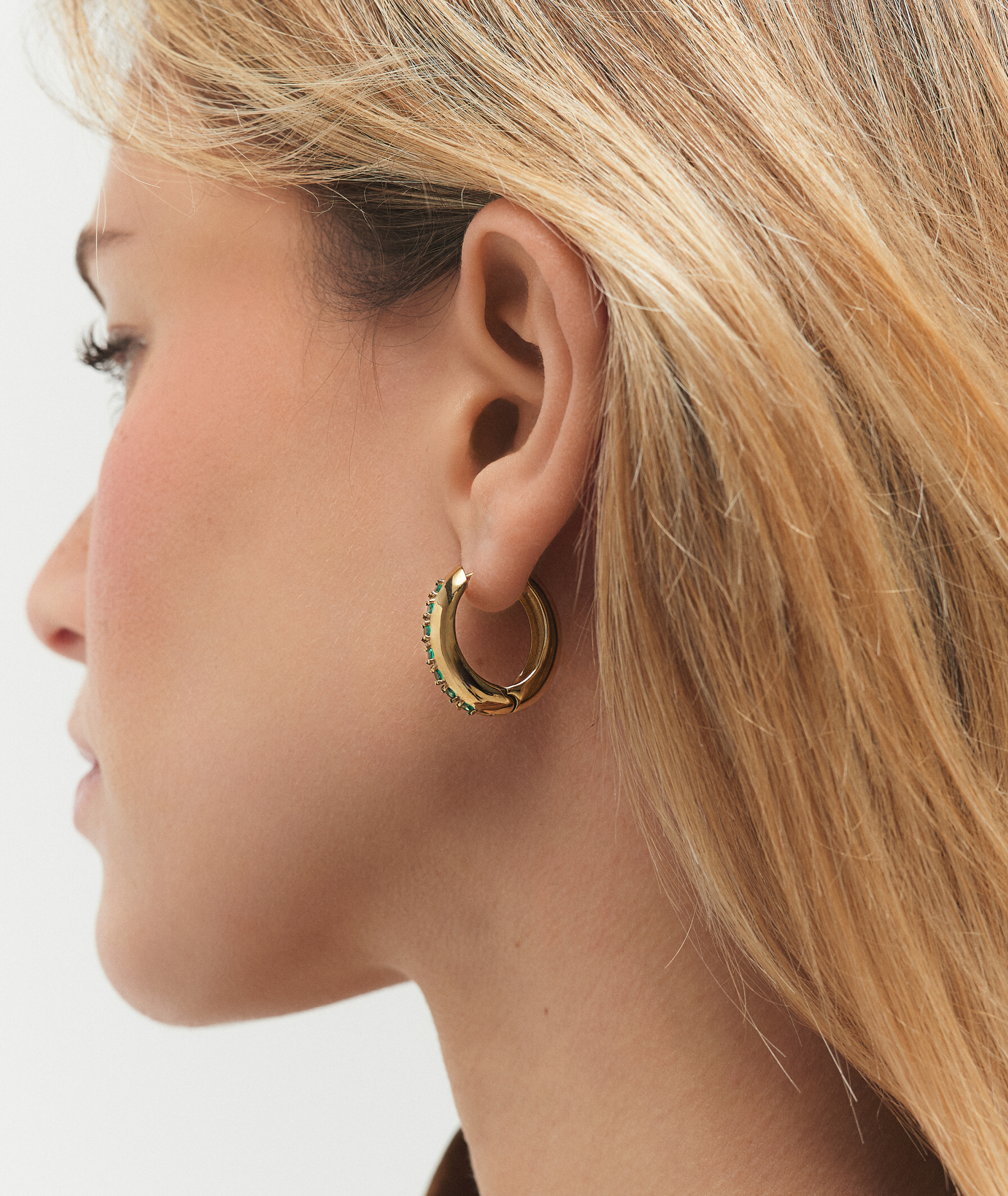 Green Crystal Earrings