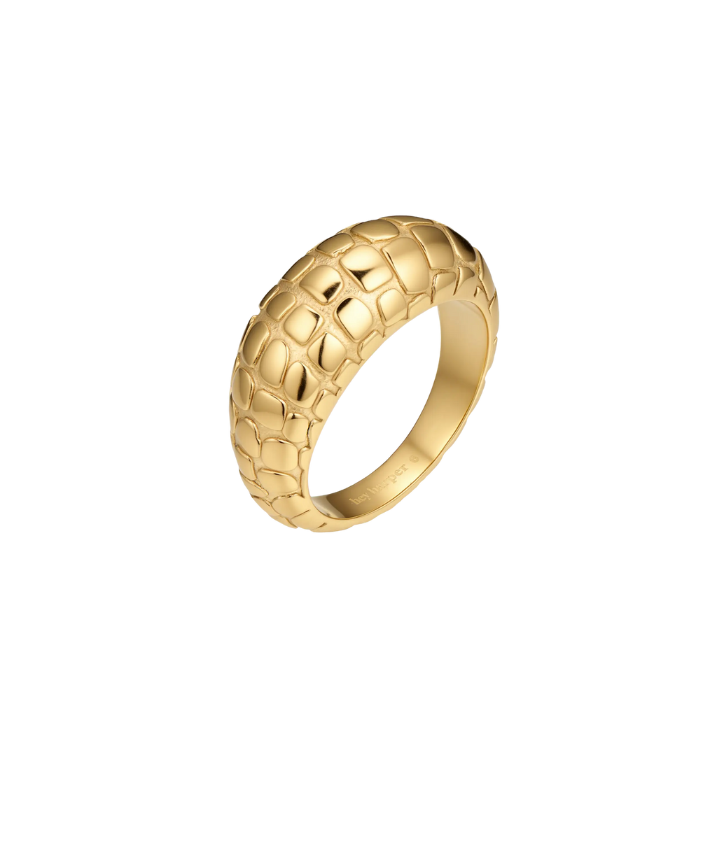 Crocodile Print Rebecca Ring