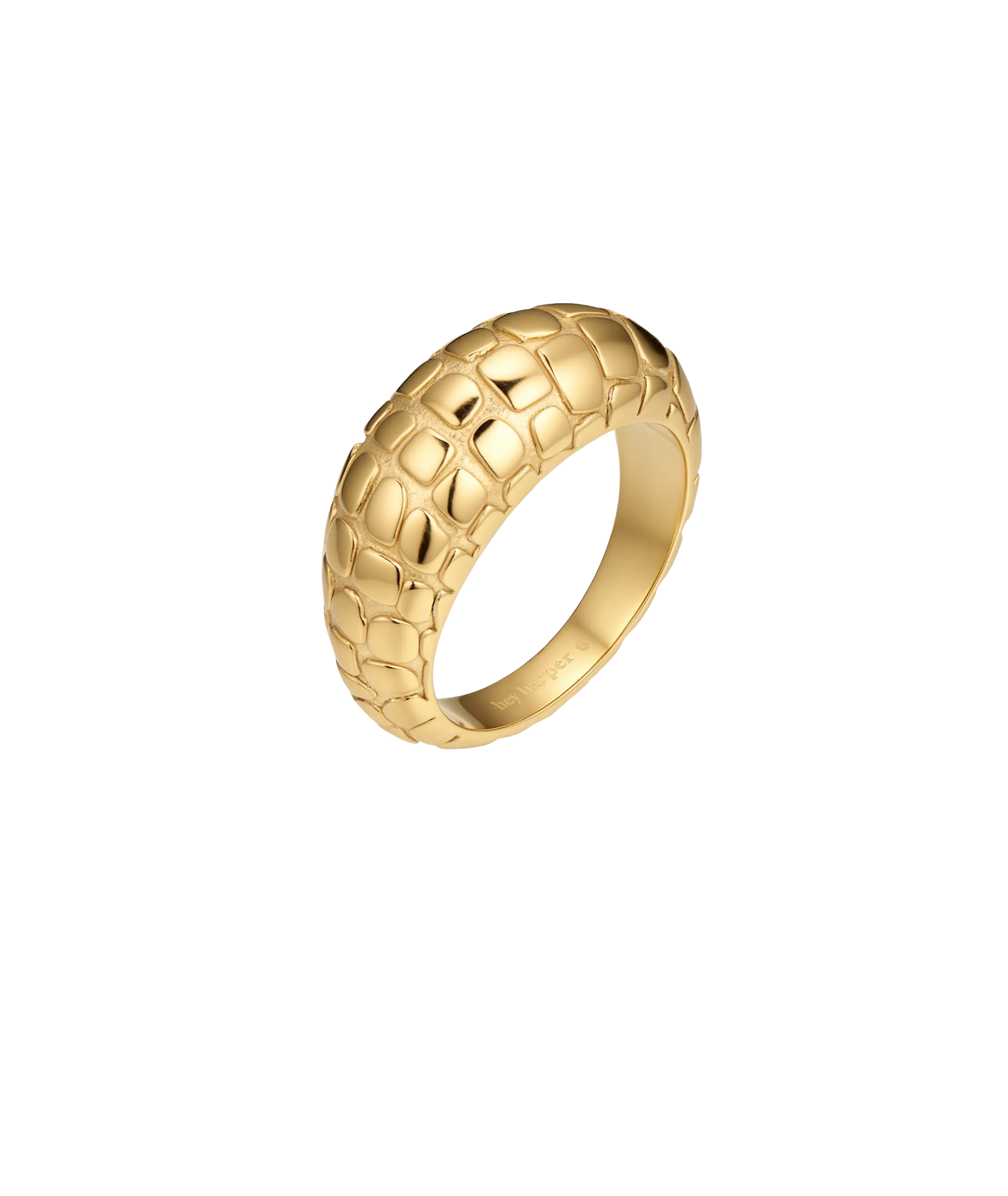 Crocodile Print Rebecca Ring