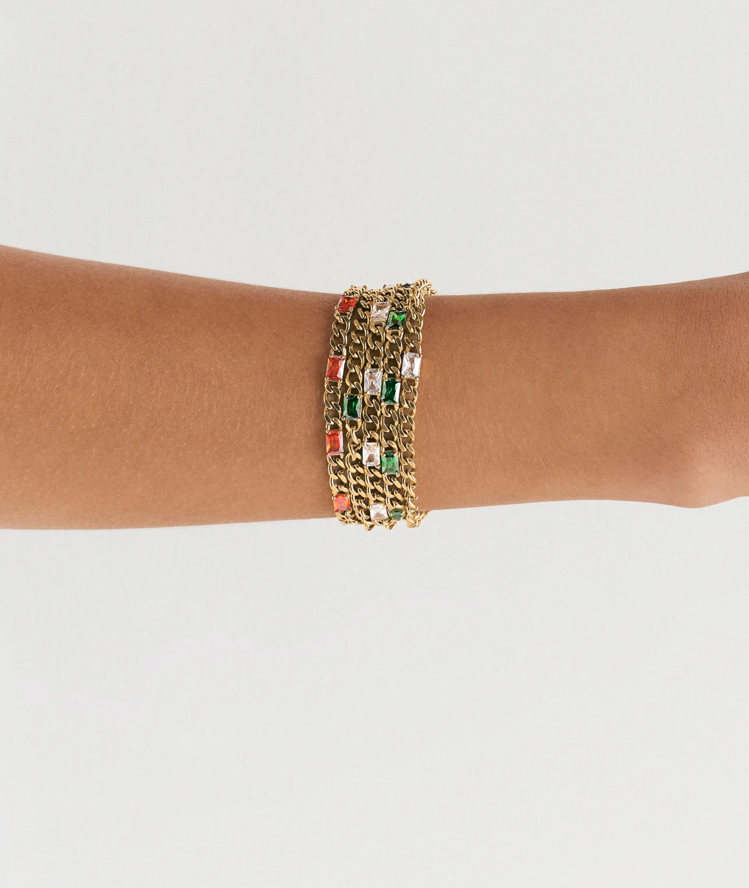 Allegra Clear & Gold Bracelet