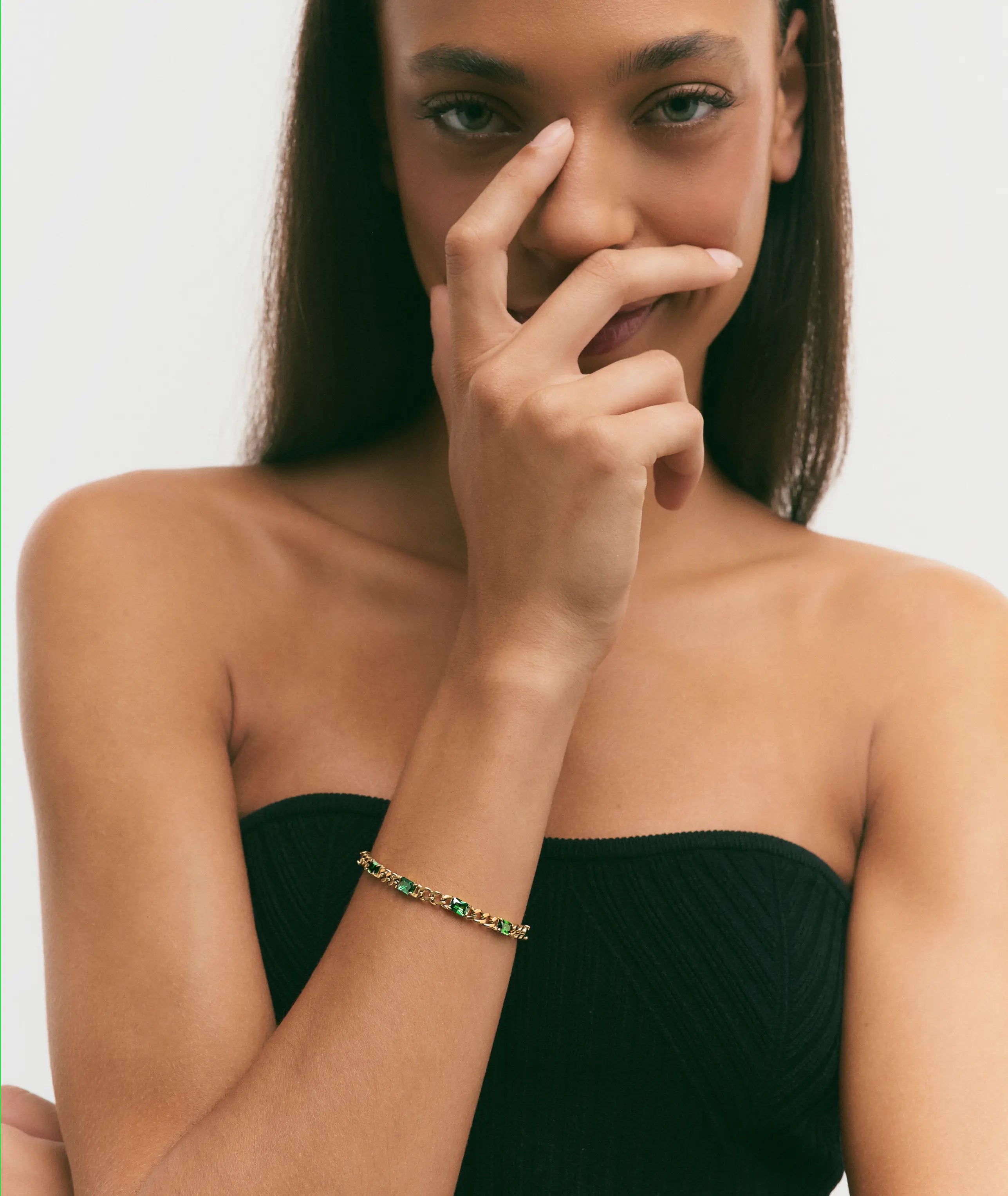 Allegra Green & Gold Bracelet