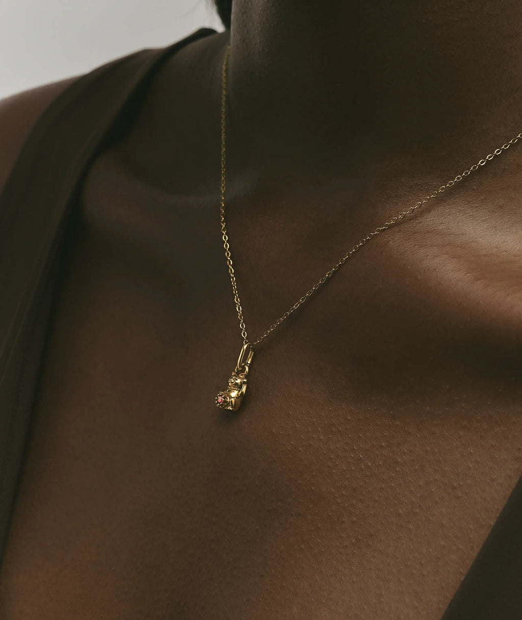 Lucky Cat Fortune Pendant Necklace