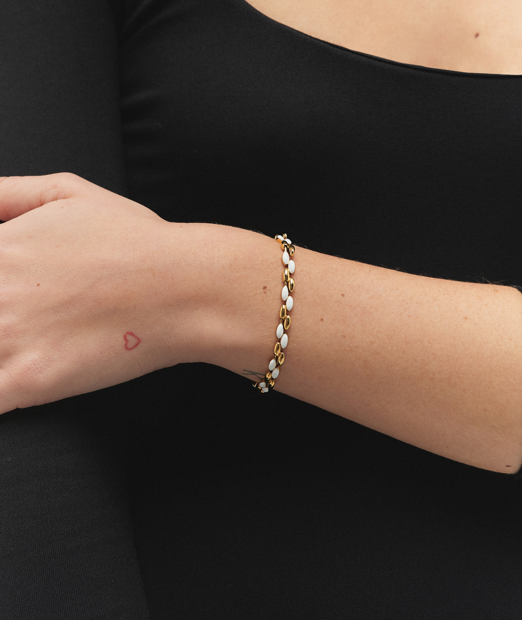 White & Gold Bracelet