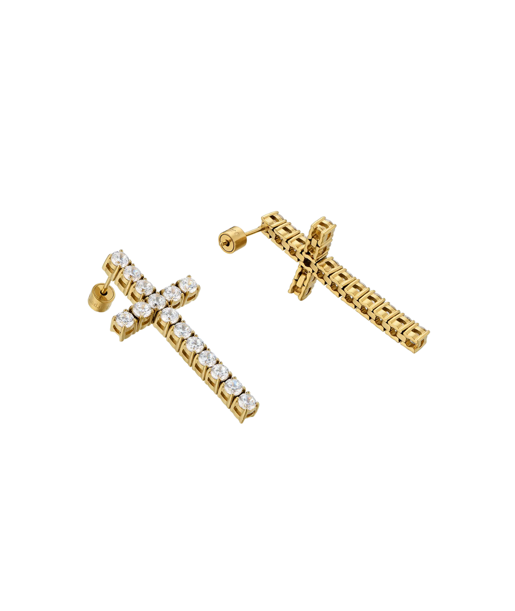 Crystal Faith Stud Earrings
