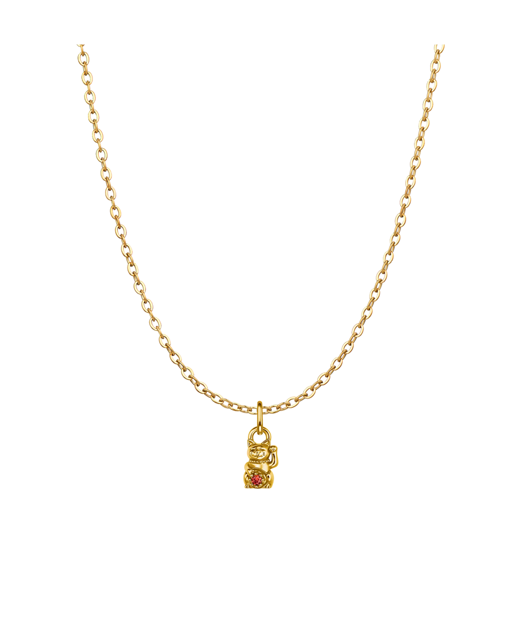 Lucky Cat Fortune Pendant Necklace