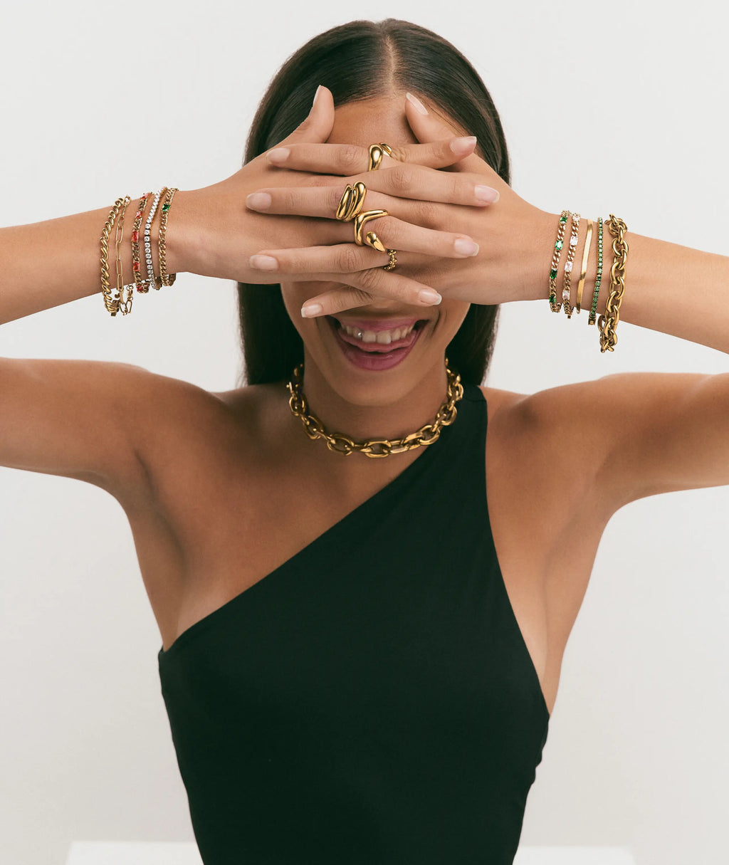 Allegra Green & Gold Bracelet