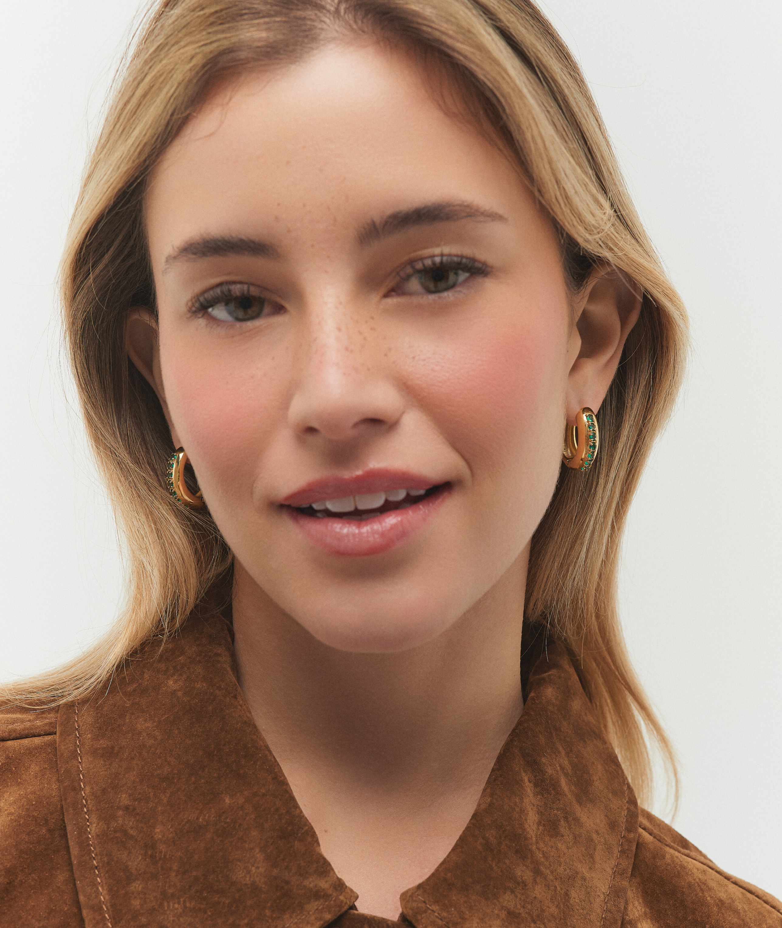 Green Crystal Earrings
