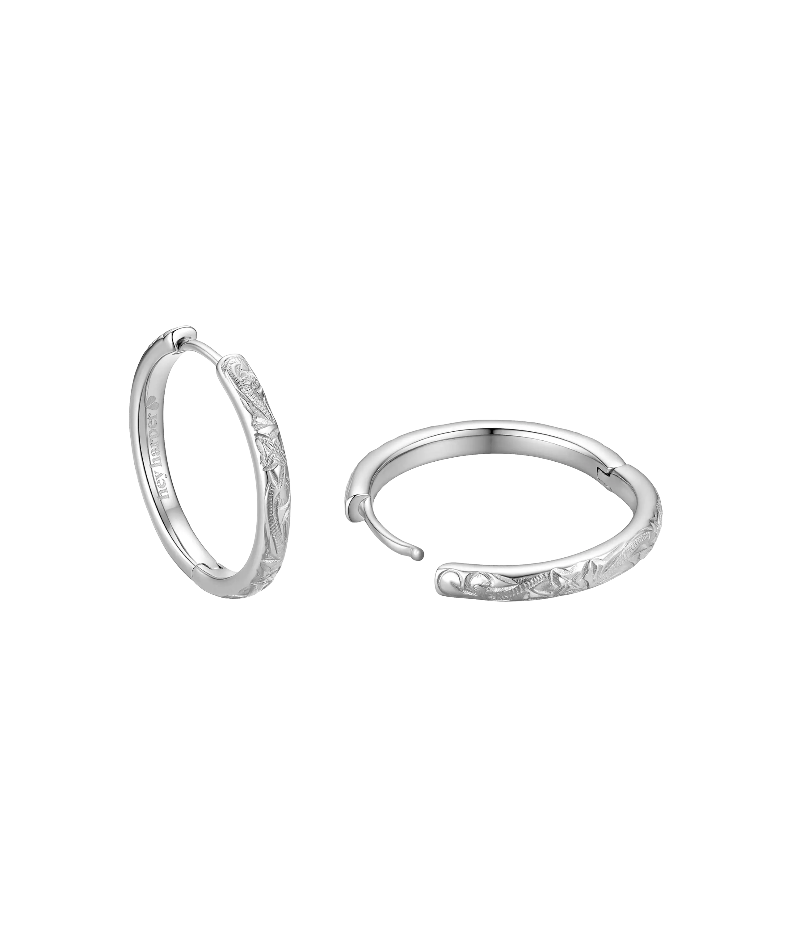 Daphne Large Hoop Silver Earrings