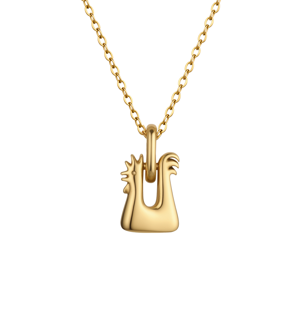 Galo Chicken Charm + Miss Long Necklace