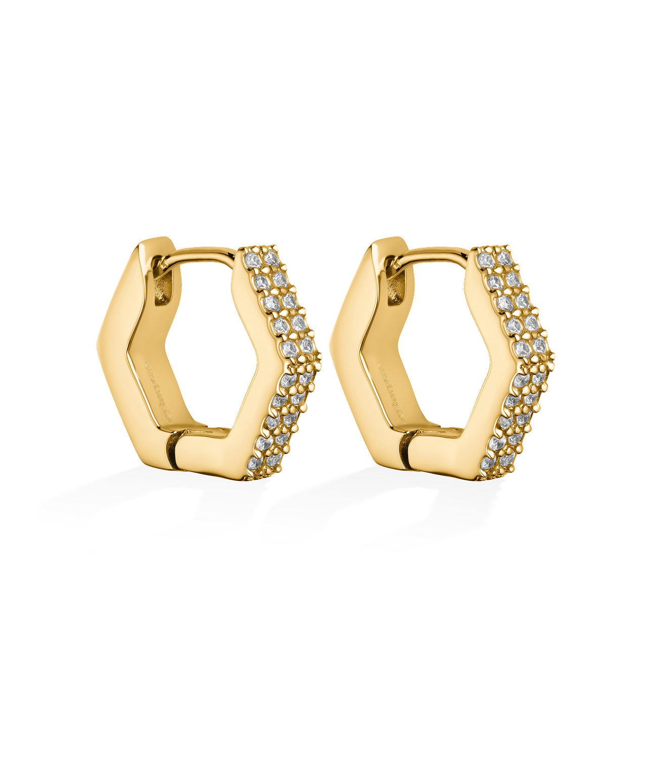 Crystal Hexagonal Earrings