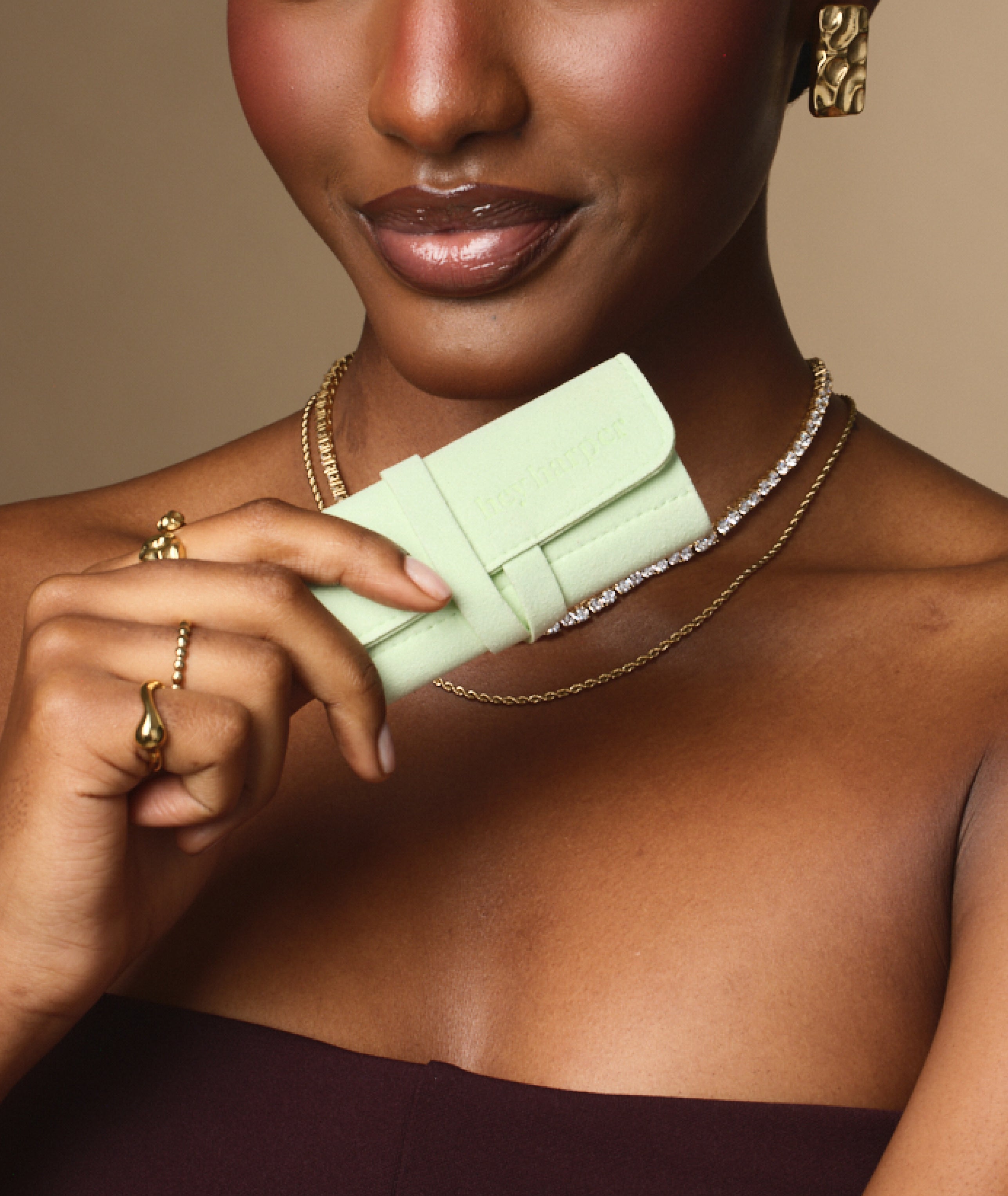 Travel Pouch - Mint Jewelry Case